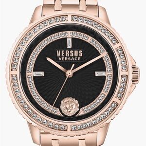 NWT  Versace Montorgueil Swarovski Crystal Embellished Bracelet Watch, 38mm